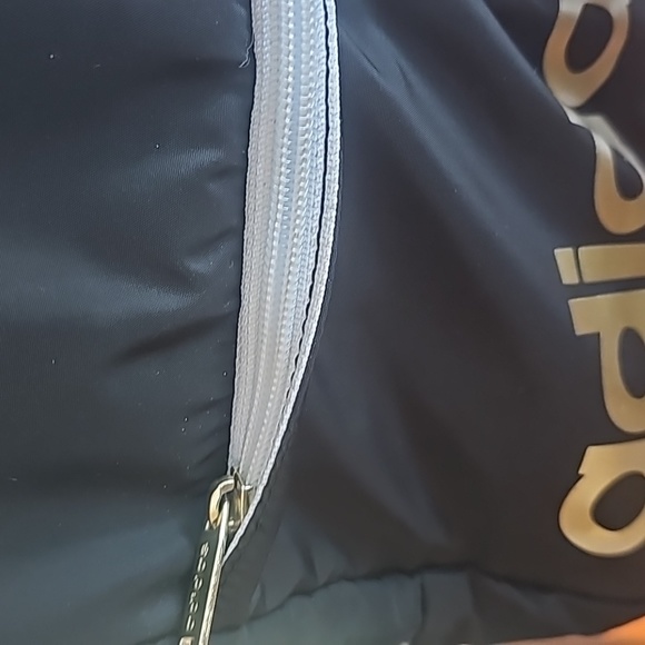 Adidas Mini Bookbag. Black and Gold. - Picture 3 of 6